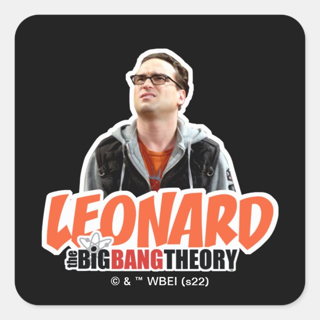 Adesivo Quadrado A Teoria do Big Bang | Leonard (Frente)