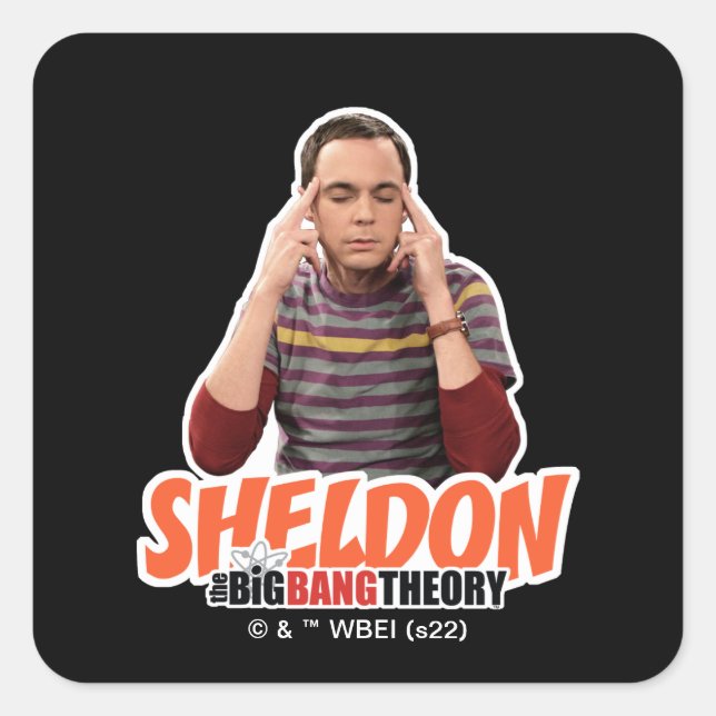 Adesivo Quadrado A Teoria do Big Bang | Sheldon (Frente)