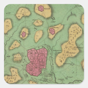 Adesivo Quadrado A terra de Moriah ou de Jerusalem