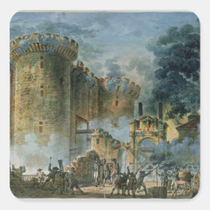 Adesivo Quadrado A tomada do Bastille, o 14 de julho de 1789