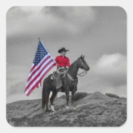 Adesivo Quadrado A Touch of Red, White and Blue -Light Switch Cover