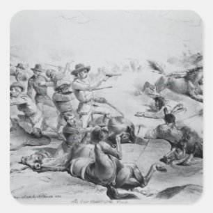 Adesivo Quadrado A última batalha do general Custer