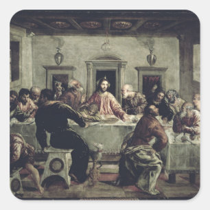 Adesivo Quadrado A última ceia (óleo em canvas) 2