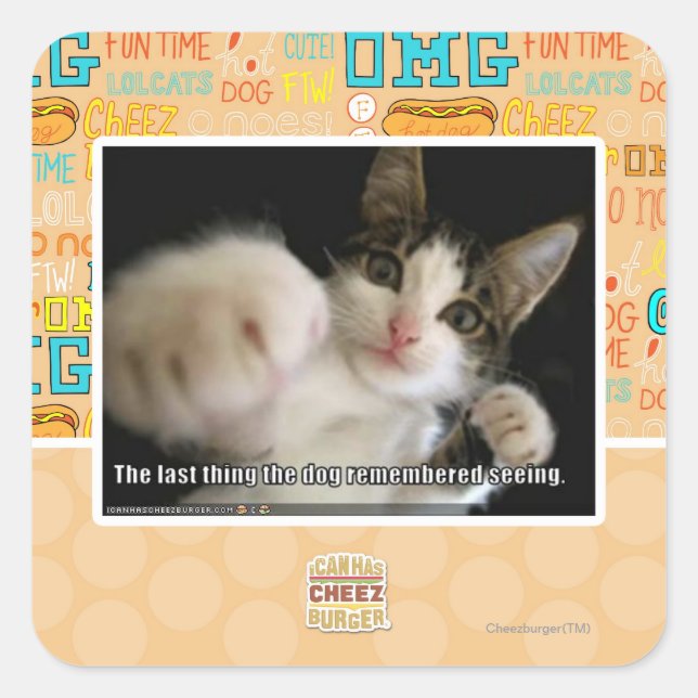 Adesivo Quadrado A última coisa (Frente)