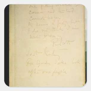 Adesivo Quadrado A última página de seu diário, a Antártica