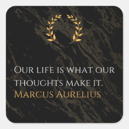Adesivo Quadrado A Verdade de Marcus Aurelius: Moldando a Vida