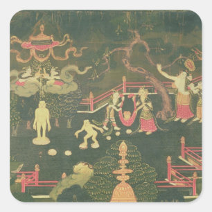 Adesivo Quadrado A vida de Buddha Shakyamuni
