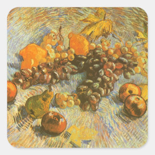 Adesivo Quadrado A vida de Vincent van Gogh, Vintage Fine Art