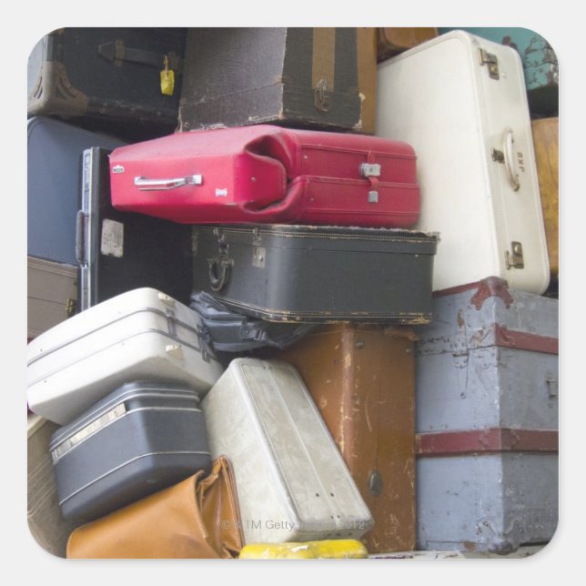 Adesivo Quadrado A vida tem muita bagagem (Frente)