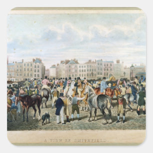 Adesivo Quadrado A View in Smithfield gravada por F.C. & C. Lewis