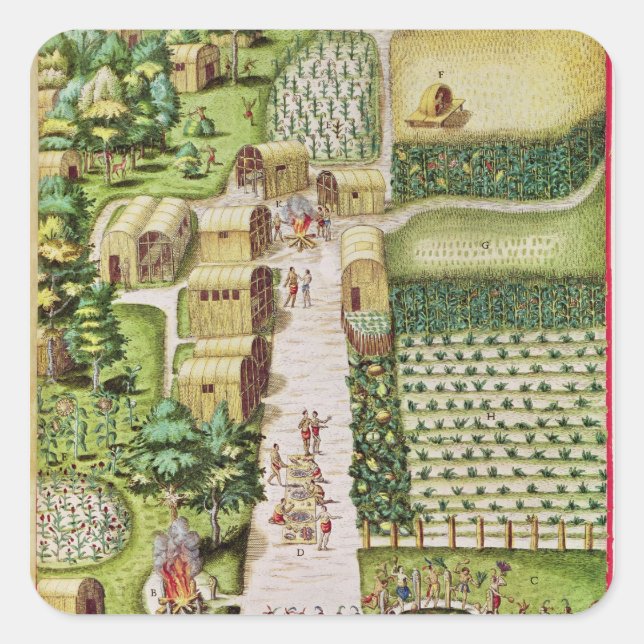 Adesivo Quadrado A Vila de Secoton (Frente)