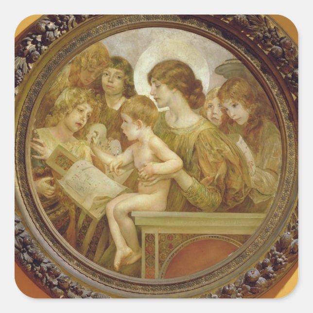 Adesivo Quadrado A Virgem dos Anjos (Frente)