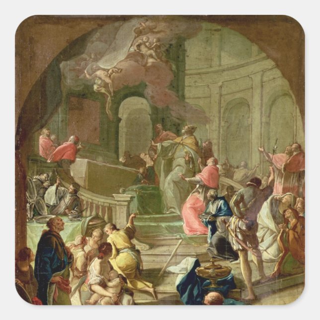 Adesivo Quadrado A visão da Rua. Benedict, c.1760 (Frente)