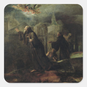 Adesivo Quadrado A visão de St Francis de Paola