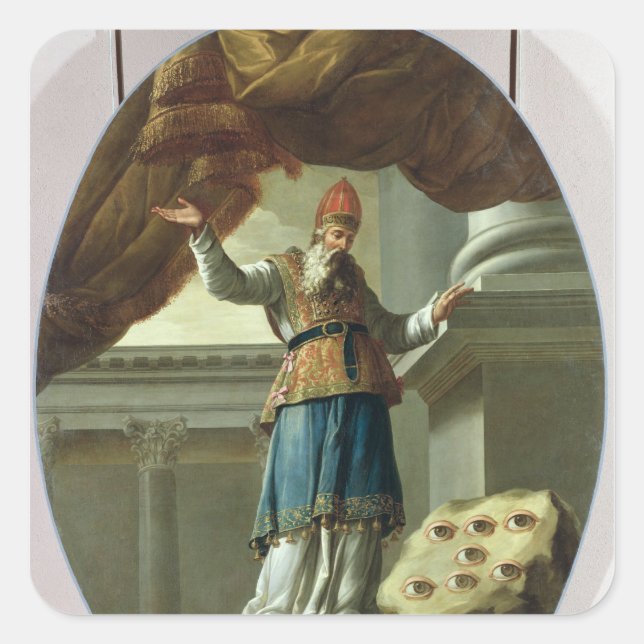 Adesivo Quadrado A visão de Zechariah (Frente)