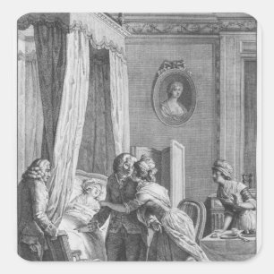 Adesivo Quadrado A visita do médico de Boson