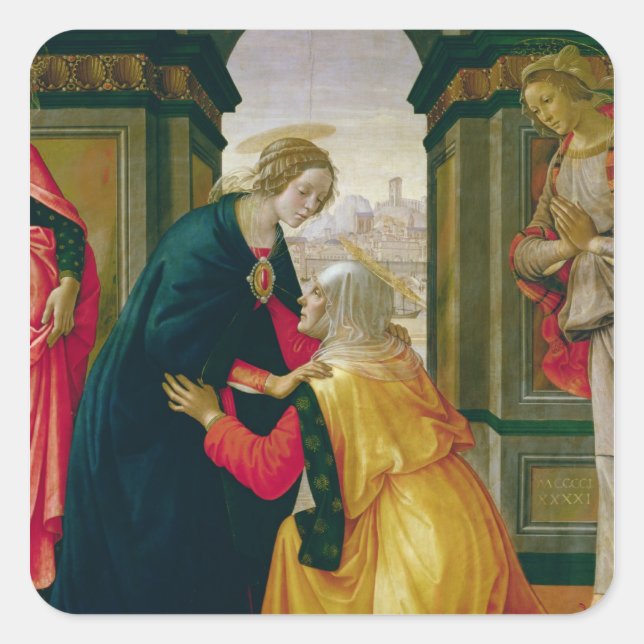 Adesivo Quadrado A Visitação, 1491 (Frente)