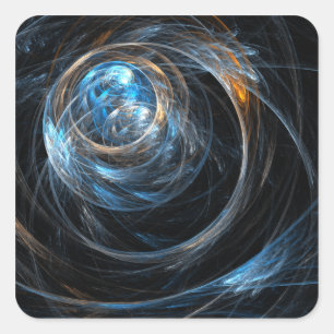 Adesivo Quadrado À volta do Abstrato da Praça Mundial de Arte