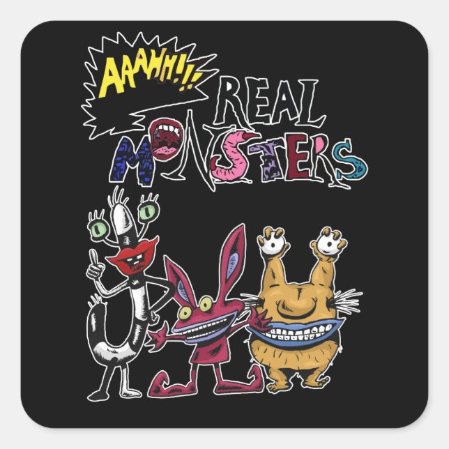 Adesivo Quadrado Aaahh!!! Real Monsters (Frente)
