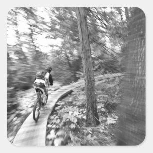 Adesivo Quadrado Aaron Rodgers fazendo mountain biking na Stairway