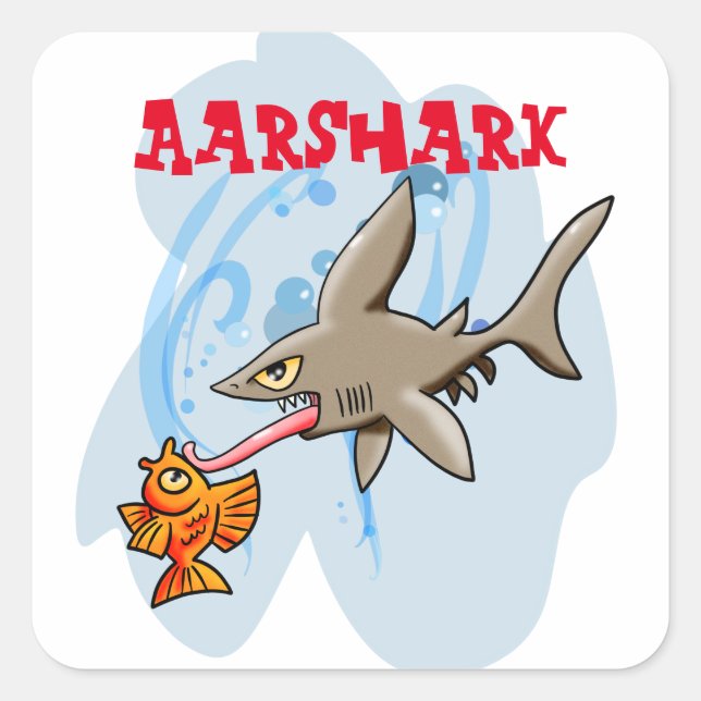 Adesivo Quadrado Aarshark (Frente)