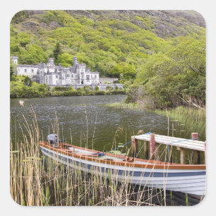 Adesivo Quadrado Abadia de Kylemore, Irlanda. A Abadia de Kylemore 
