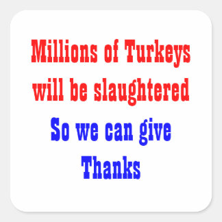 Adesivo Quadrado Abate de Ação de Graças
