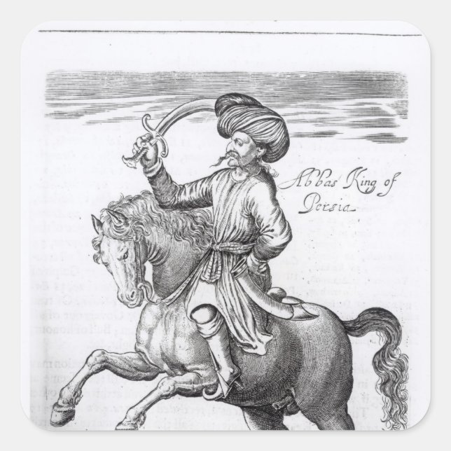 Adesivo Quadrado Abbas, Rei da Pérsia (Frente)