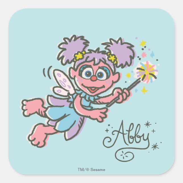 Adesivo Quadrado Abby Cadabby Voadora (Frente)