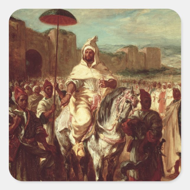 Adesivo Quadrado Abd Ar-Rahman Sultan de Marrocos (Frente)