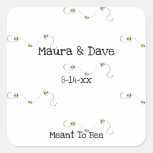 Adesivo Quadrado Abeelha Legal Texto Personalizável Destinado a Abe