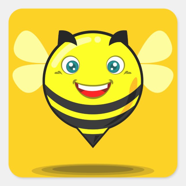 Adesivo Quadrado Abelha Bumble (Frente)