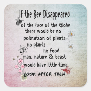 Adesivo Quadrado Abelhas de sabedoria