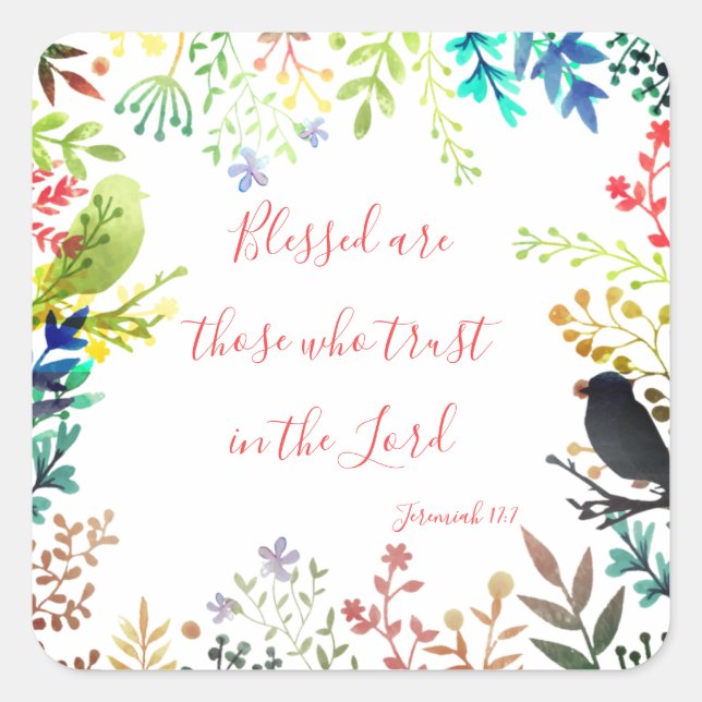 Adesivo Quadrado Abençoado (Frente)