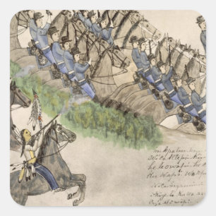 Adesivo Quadrado Abertura da Batalha do Pequeno Corno Grande (tinta