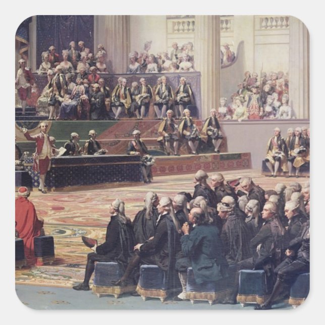 Adesivo Quadrado Abertura do Estado Geral em Versalhes (Frente)