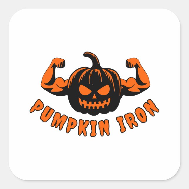 Adesivo Quadrado Abóbora de Ferro  (Frente)