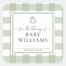 Abóbora Xadrez Verde Sálvia Ex Libris