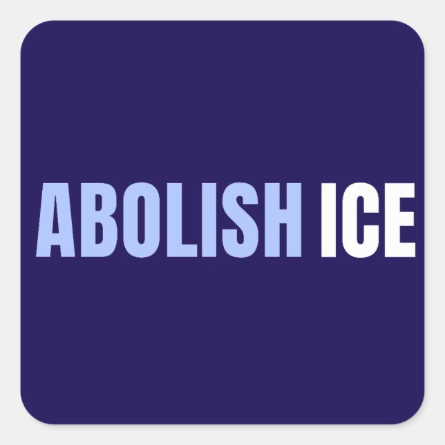 Adesivo Quadrado Abolish ICE Political Anti Trump (Frente)