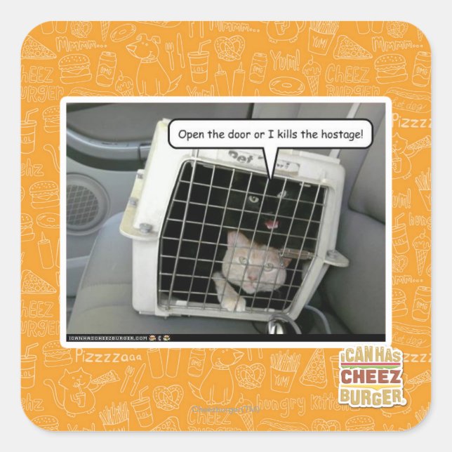 Adesivo Quadrado Abra a porta (Frente)