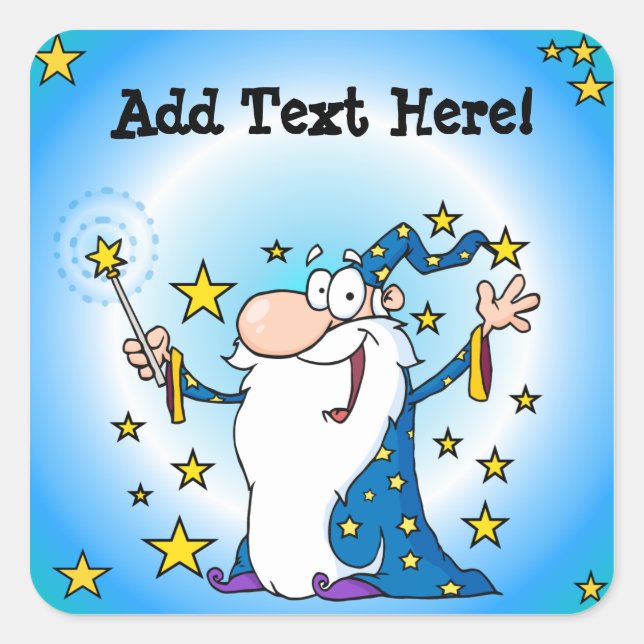 Adesivo Quadrado Abra Cadabra Magic Stickers (Frente)