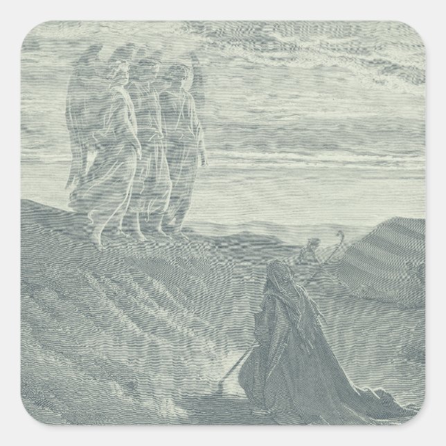 Adesivo Quadrado Abraão e os Três Ângulos (Frente)