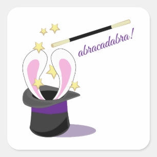 Adesivo Quadrado Abracadabra Hat