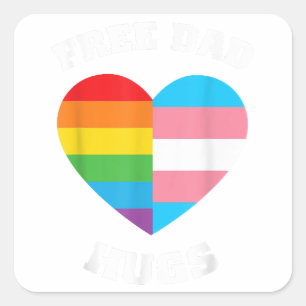 Adesivo Quadrado Abraços de Pai Gratuito - Orgulho LGBT