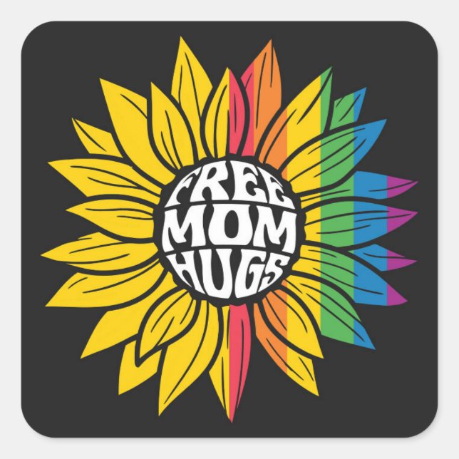 Adesivo Quadrado Abraços livres! (Frente)