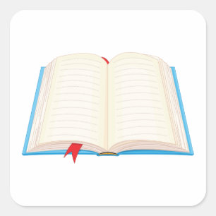 Adesivo Quadrado Abrir Livro