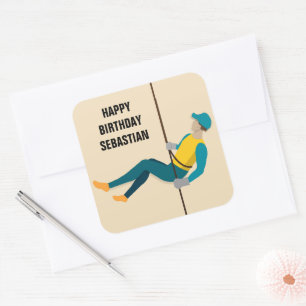 Adesivo Quadrado Abseiling