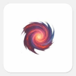Adesivo Quadrado Abstract Galaxy Swirl Sticker