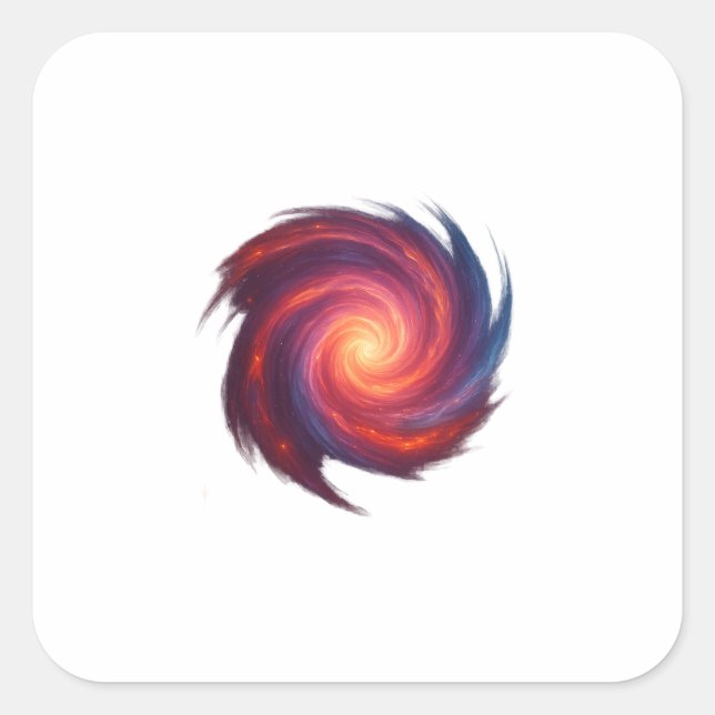 Adesivo Quadrado Abstract Galaxy Swirl Sticker (Frente)