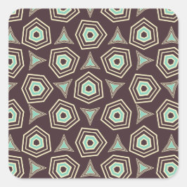 Adesivo Quadrado Abstract geometric pattern with layered pentagons 